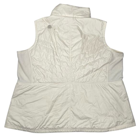 Columbia Womens 2XL Quilted Fleece Mix It Around Full Zip Ivory Vest - Picture 6 of 14